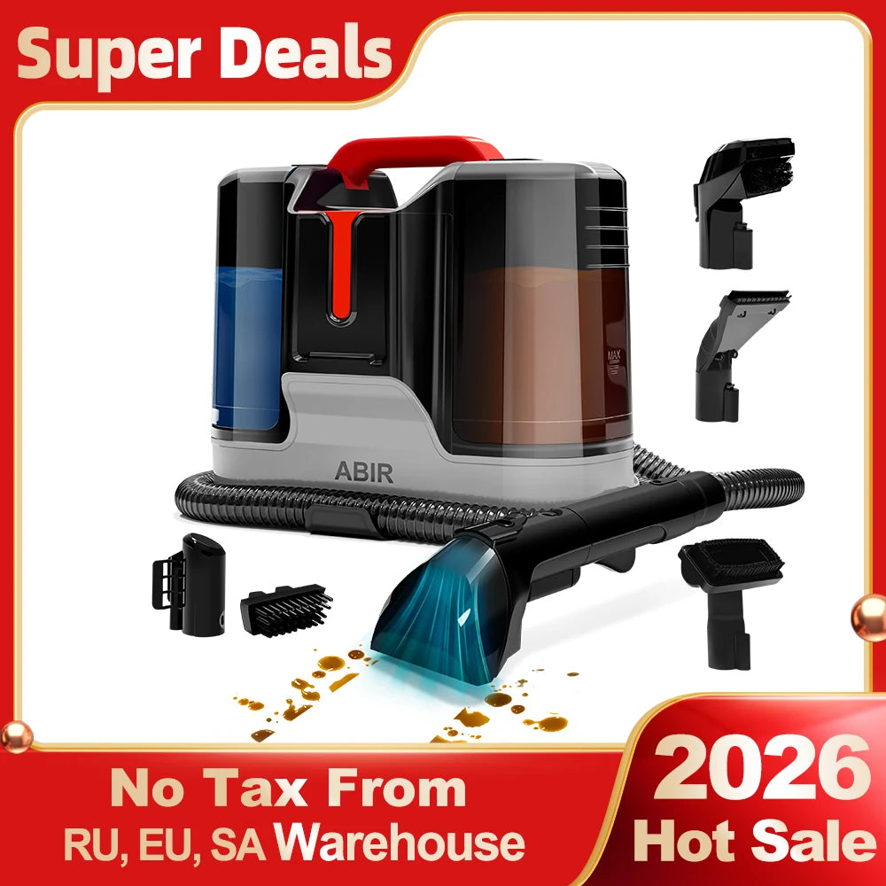 ABIR G80 Handheld Carpet Vacuum Cleaner 15Kpa Spot Cleaner Machine for Home Sofa Car Interior,Pet Bed Fabric Wet Dry Washing