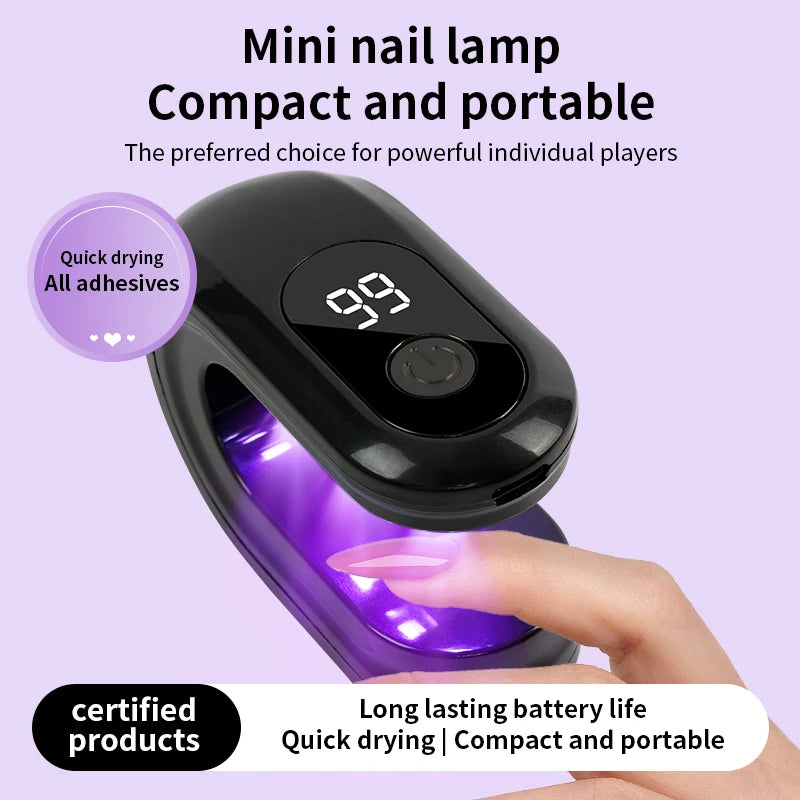 Lampe UV LED compacte pour séchage rapide des vernis gel