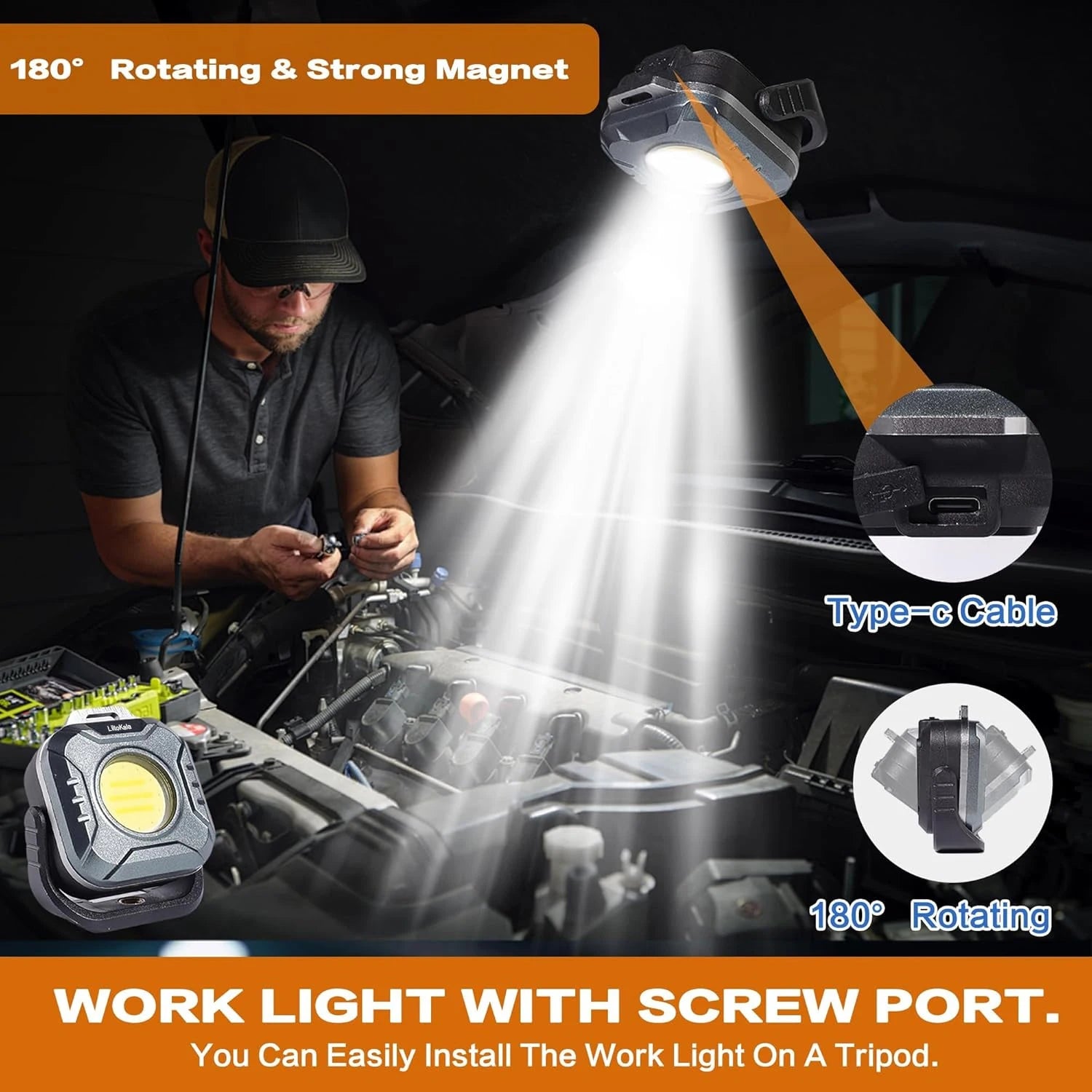 Lampe de travail portable