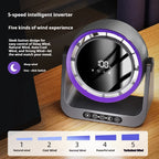 Desktop Circulating Fan 4000 mAh Large Capacity Rechargeable Mini Table Fan With Remote Control Wall-mounted Fan With NightLight