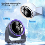 Desktop Circulating Fan 4000 mAh Large Capacity Rechargeable Mini Table Fan With Remote Control Wall-mounted Fan With NightLight