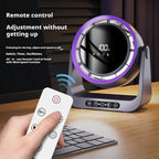 Desktop Circulating Fan 4000 mAh Large Capacity Rechargeable Mini Table Fan With Remote Control Wall-mounted Fan With NightLight