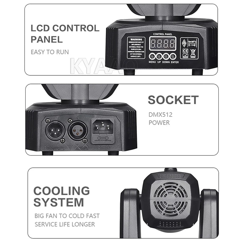 Projecteur Moving Head compact avec contrôle DMX