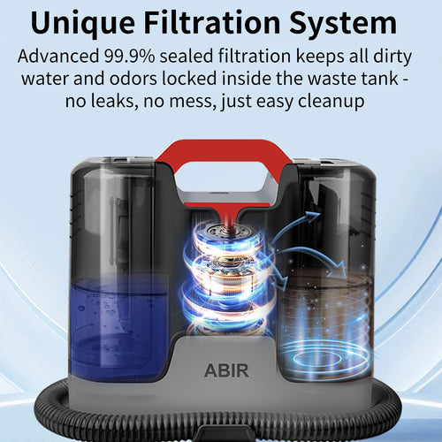 ABIR G80 Handheld Carpet Vacuum Cleaner 15Kpa Spot Cleaner Machine for Home Sofa Car Interior,Pet Bed Fabric Wet Dry Washing