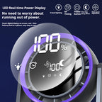 Desktop Circulating Fan 4000 mAh Large Capacity Rechargeable Mini Table Fan With Remote Control Wall-mounted Fan With NightLight