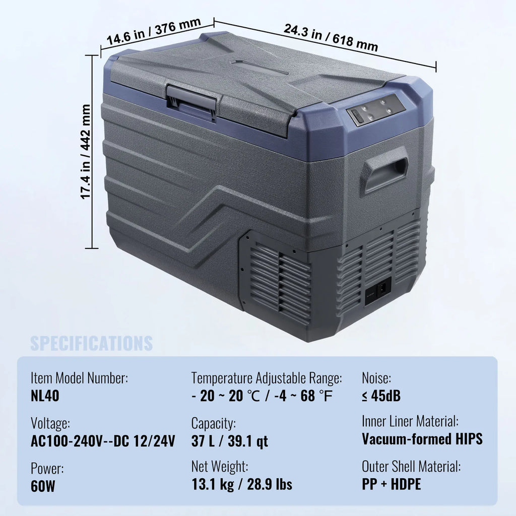 Le réfrigérateur portable SucceBuy offre des capacités de 30, 37 et 45 litres