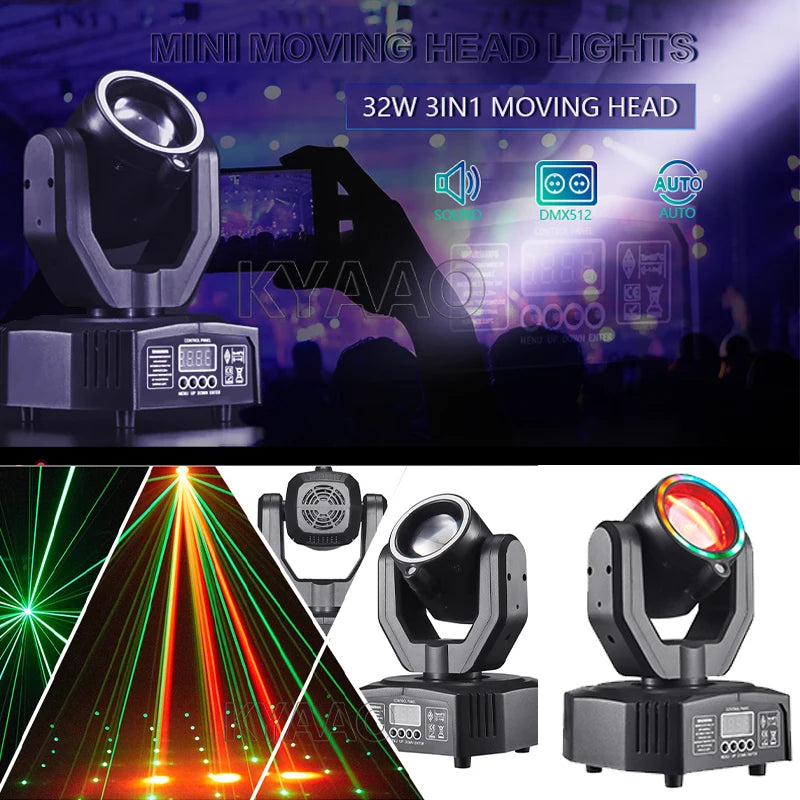 Projecteur Moving Head compact avec contrôle DMX