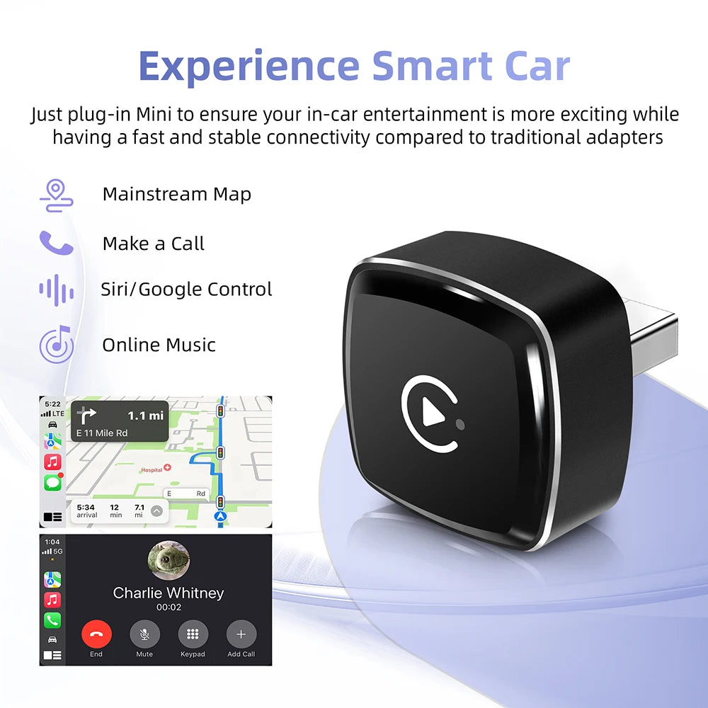 Adaptateur CarPlay et Android Auto 2-en-1