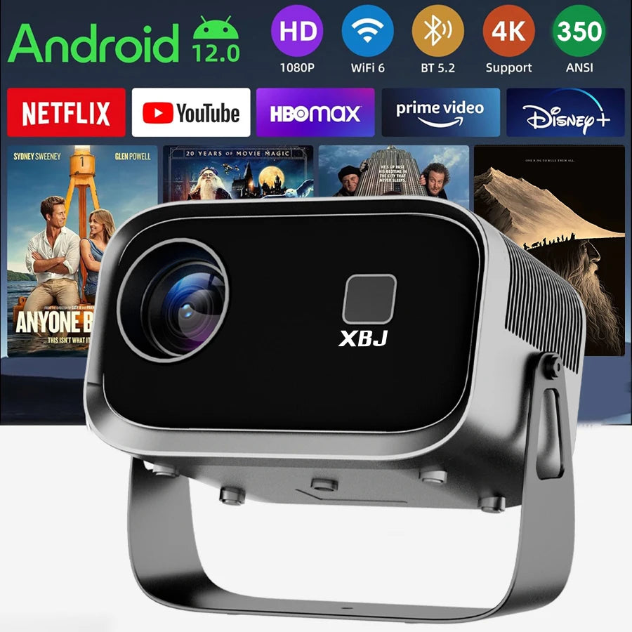 Mini 4K Projector WallProjecteur 4K Portable – WiFi 6