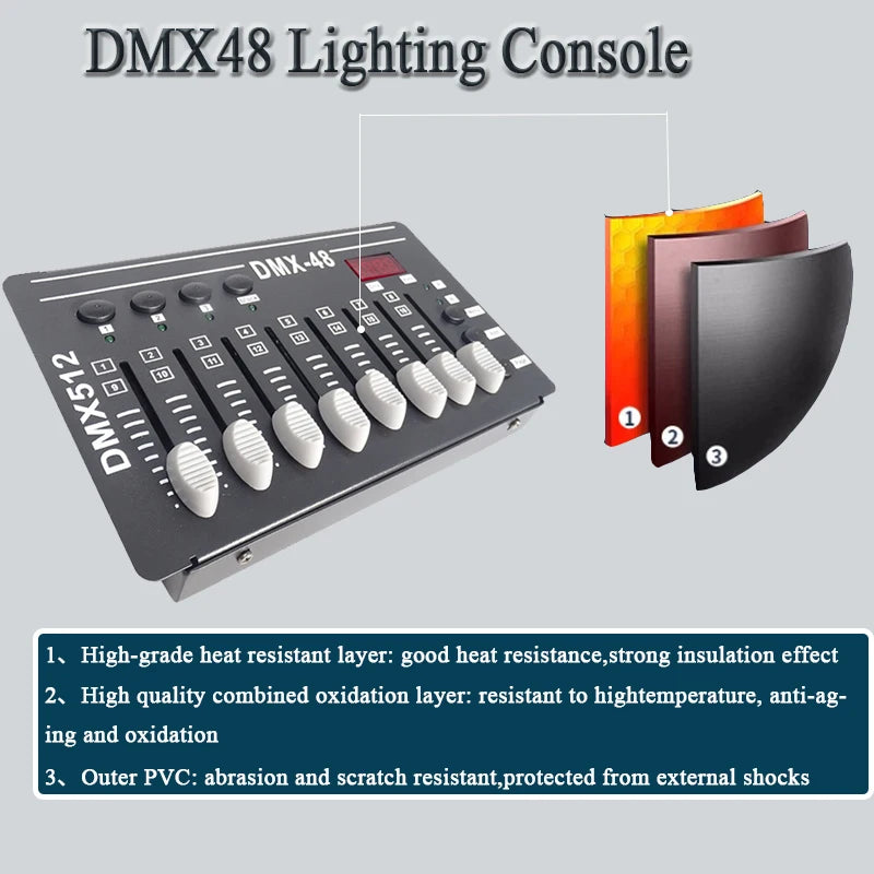 Contrôleur DMX 48 Canaux Professionnel pour Éclairage