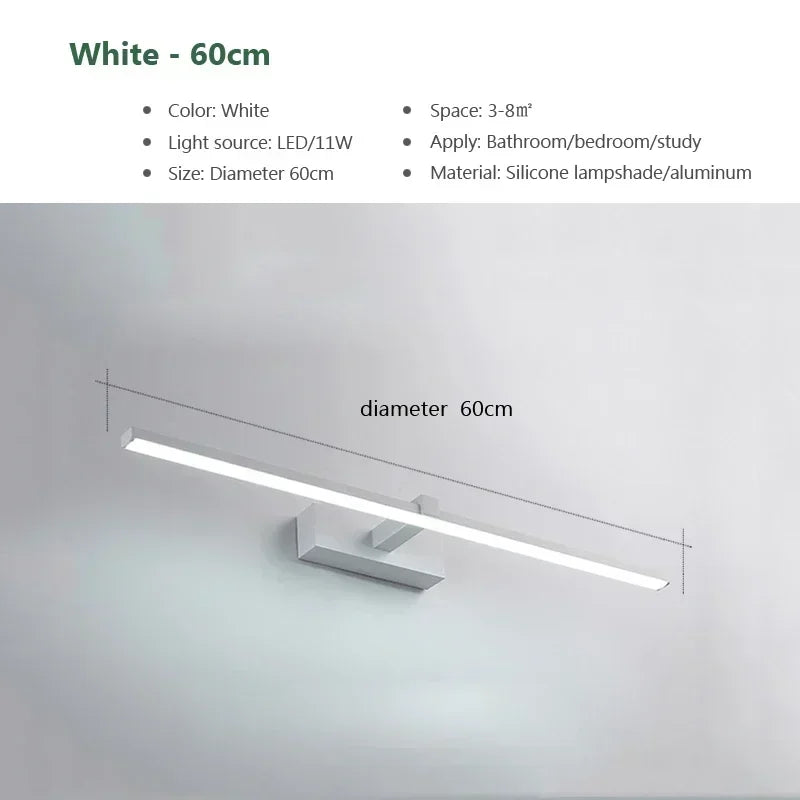 Applique Murale LED Moderne – Miroir Salle de Bain, Salon, Couloir & Chambre – Luminaire Décoratif