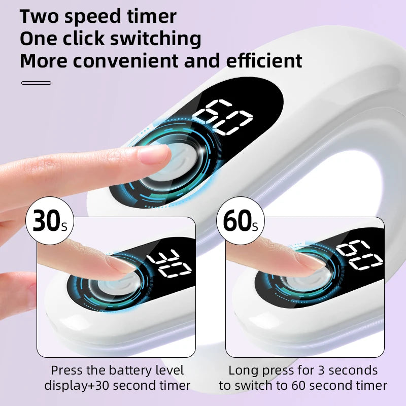 Lampe UV LED compacte pour séchage rapide des vernis gel