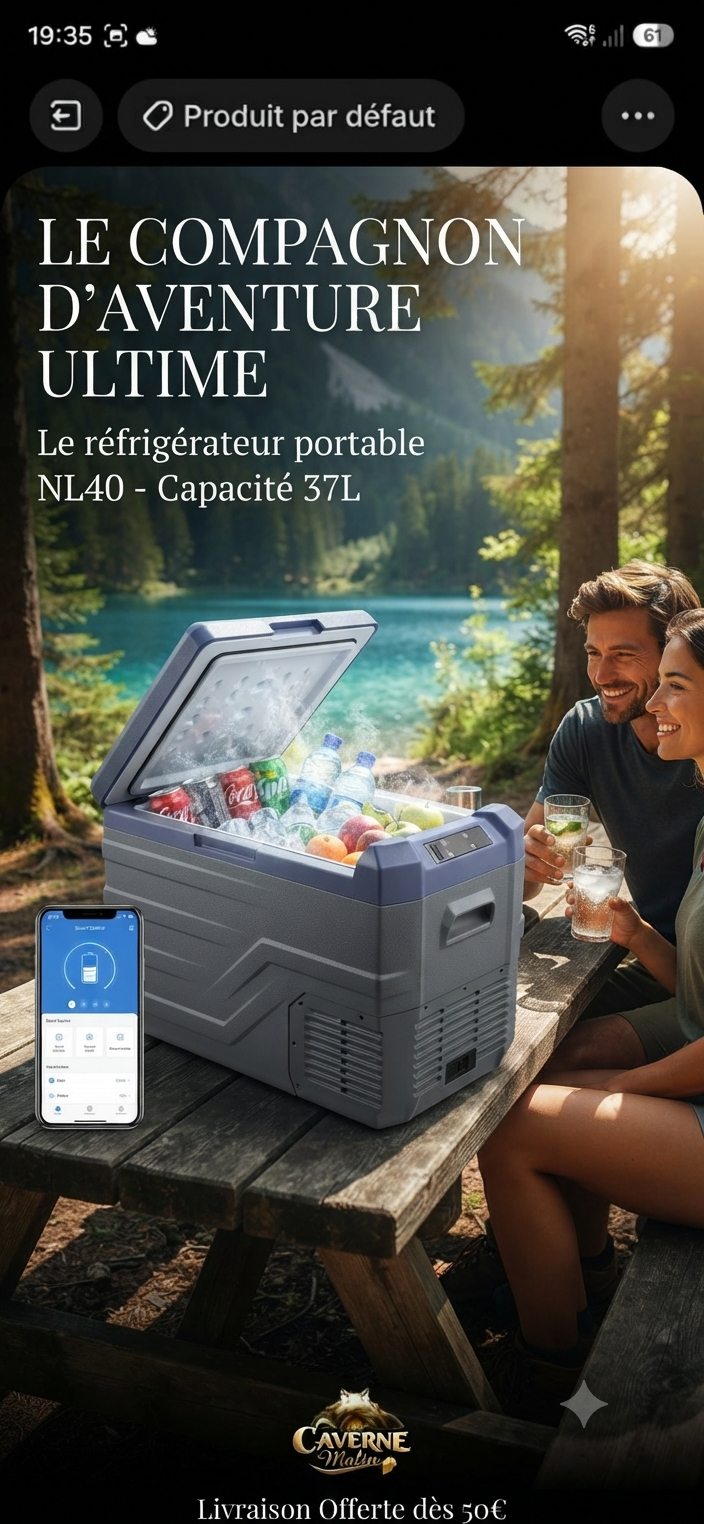 Le réfrigérateur portable SucceBuy offre des capacités de 30, 37 et 45 litres