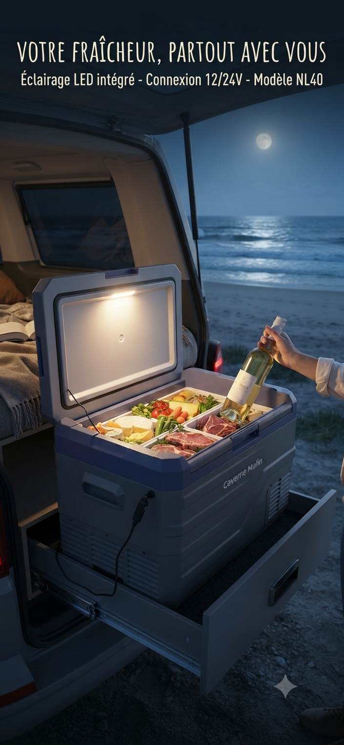 Le réfrigérateur portable SucceBuy offre des capacités de 30, 37 et 45 litres